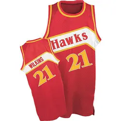 Dominique Wilkins Atlanta Hawks Men's Authentic Throwback Jersey - Red